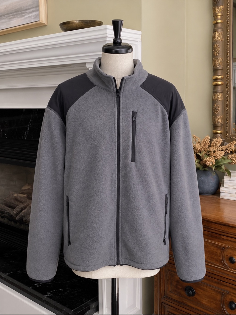 Eddie Bauer Men’s WindPro Fleece Jacket Coat XXL